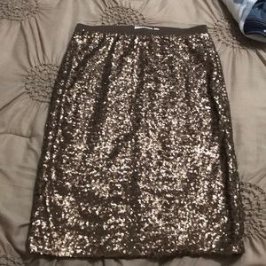 Sequin midi pencil skirt